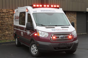 Illuminated lights on LifeStar Type II Ambulance